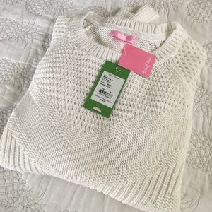 Blythe textured white sweater by Lilly Pulitzer